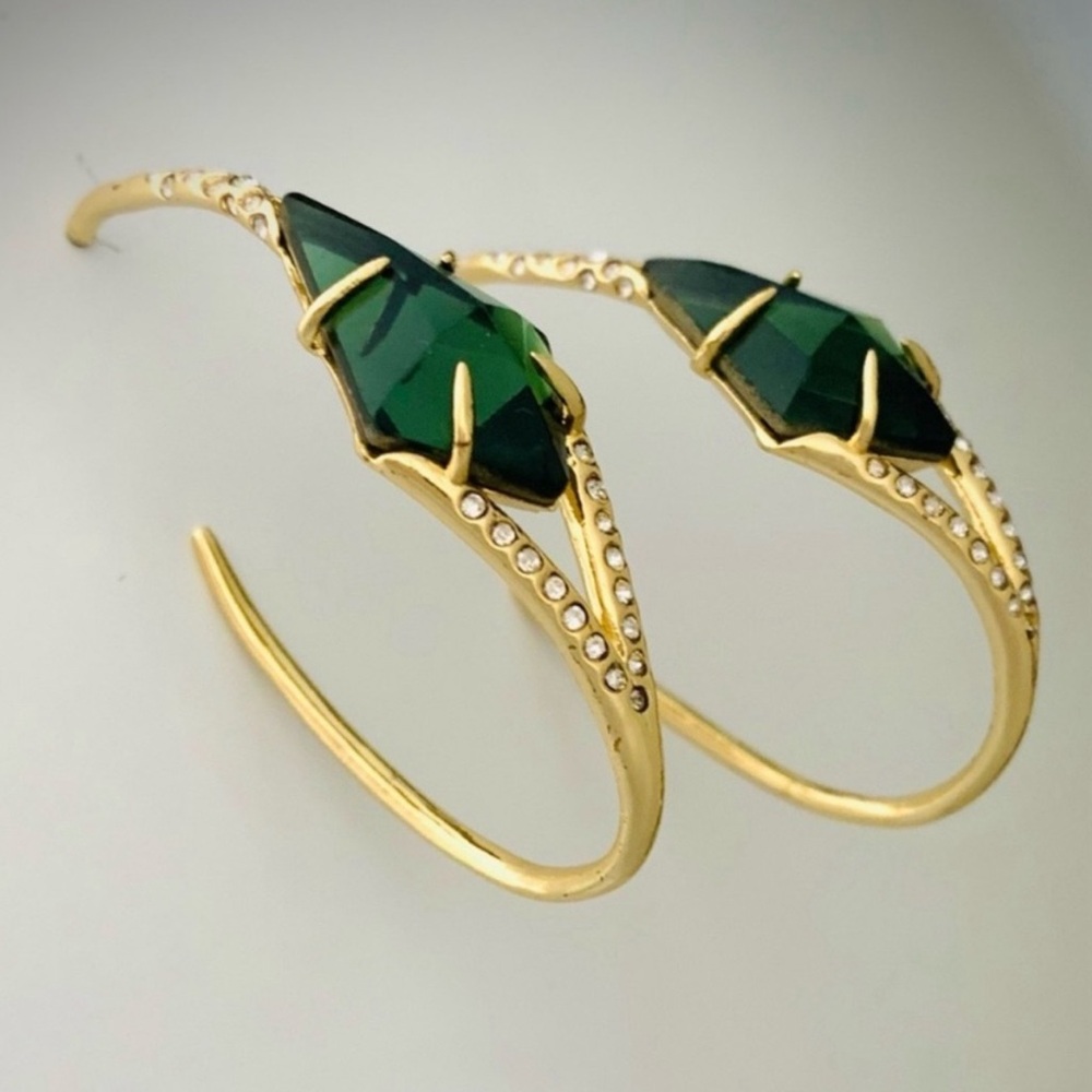 Alexis bitar unique crystal hoops